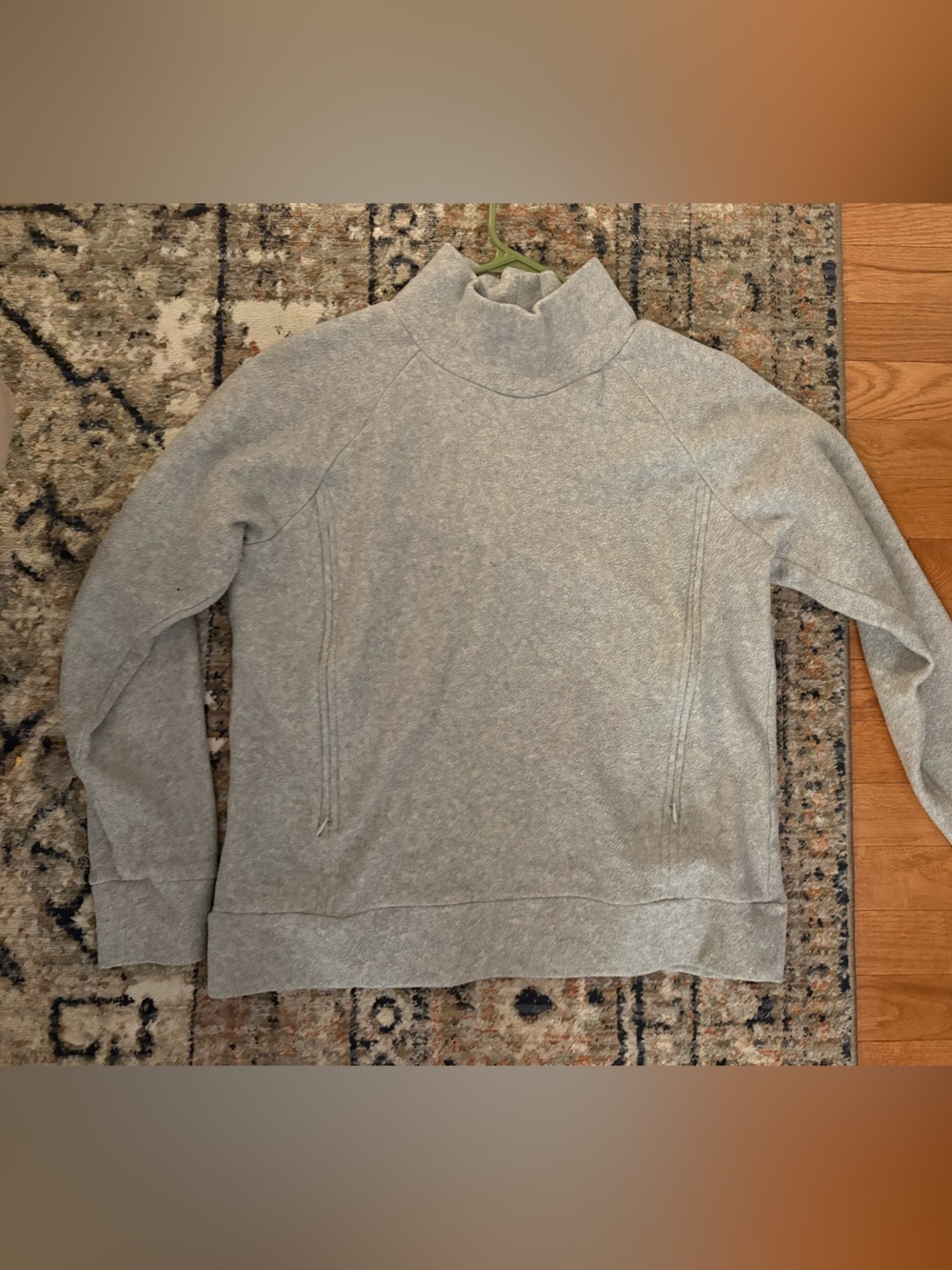 GAP Gray Zip-Up Funnel Neck Sweater